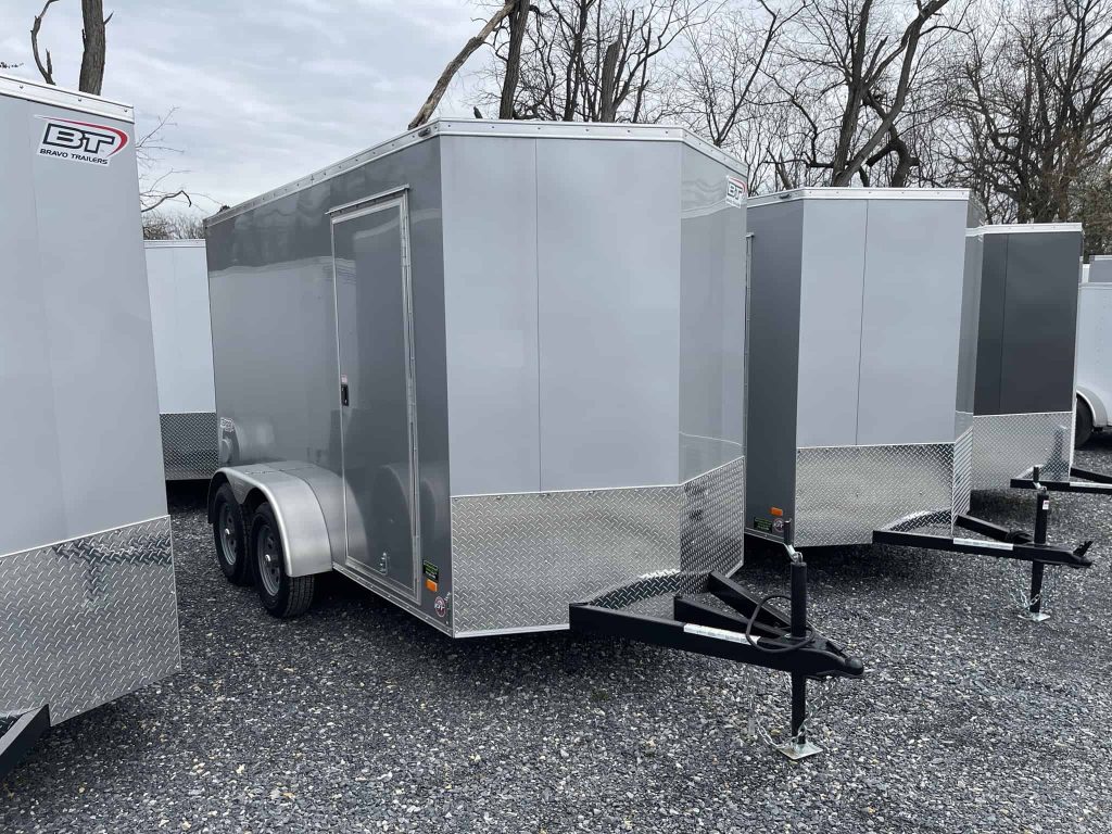 ENCLOSED CARGO HAULER TRAILER SILVER