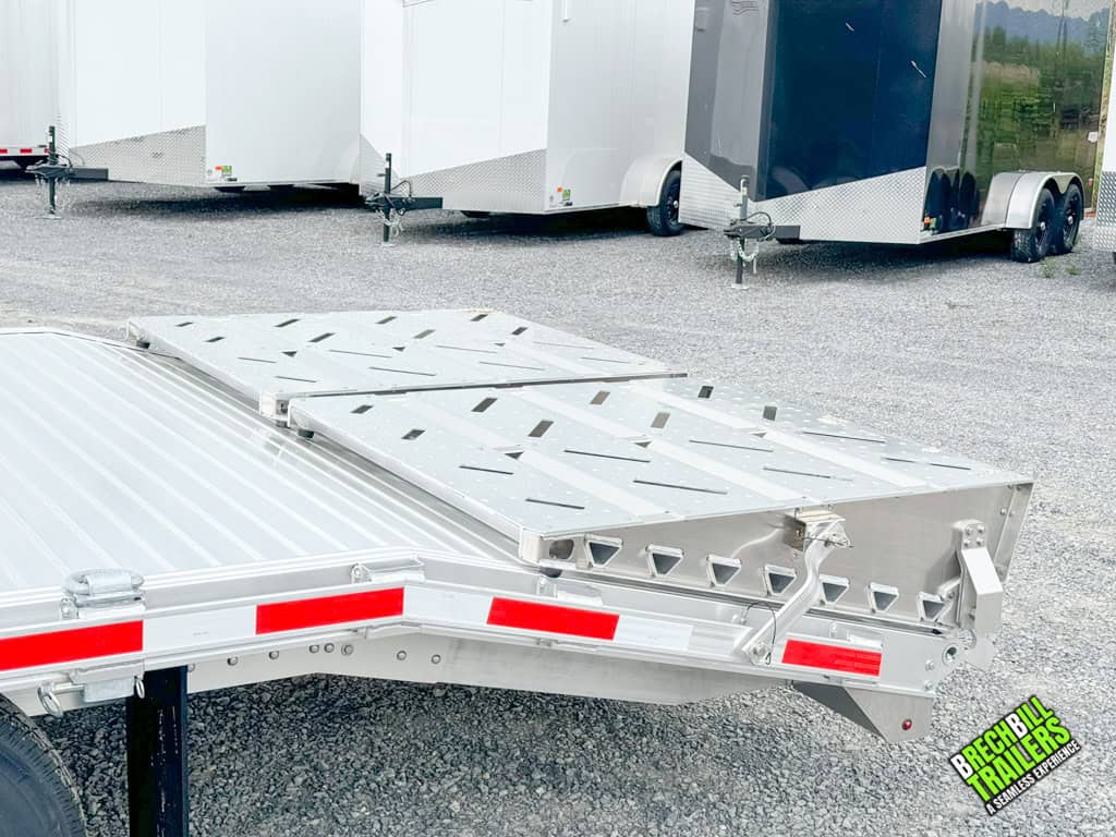 Ramps up on the EBY trailer.