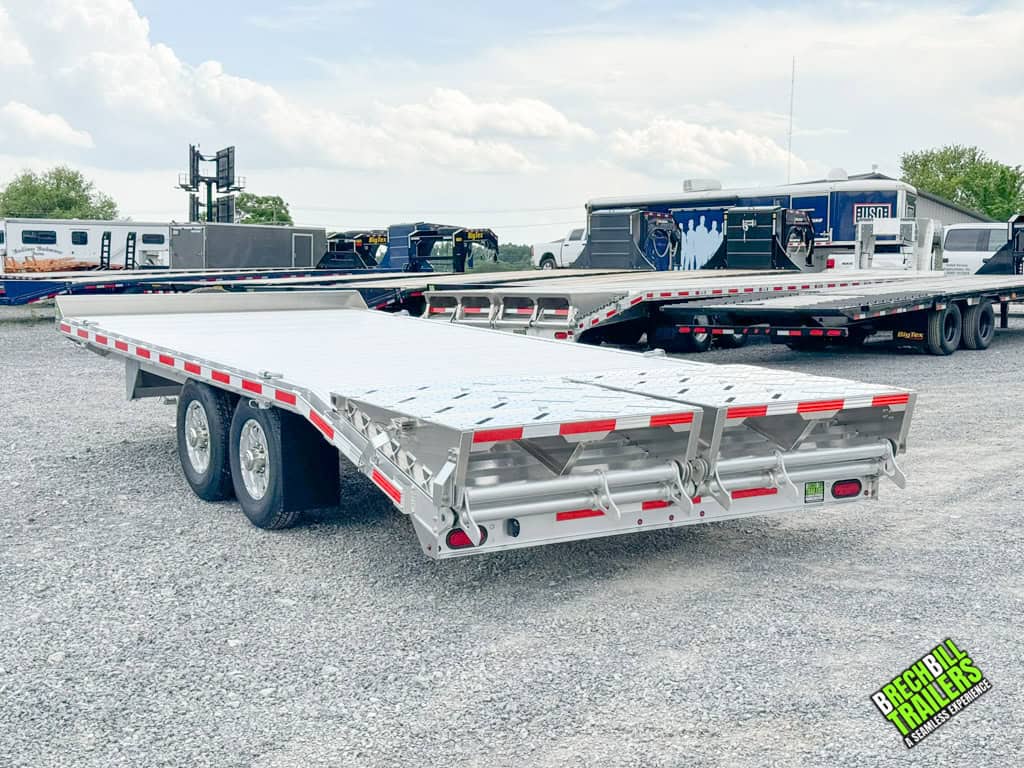 Back view of EBY Deck-Over 14K Equipment Trailer.