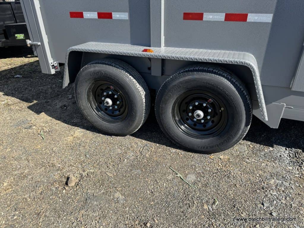 Wheels on a Bwise high side 12k dump trailer.