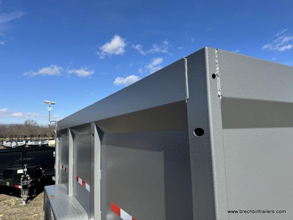 Welds on a new Bwise high side 12k dump trailer.