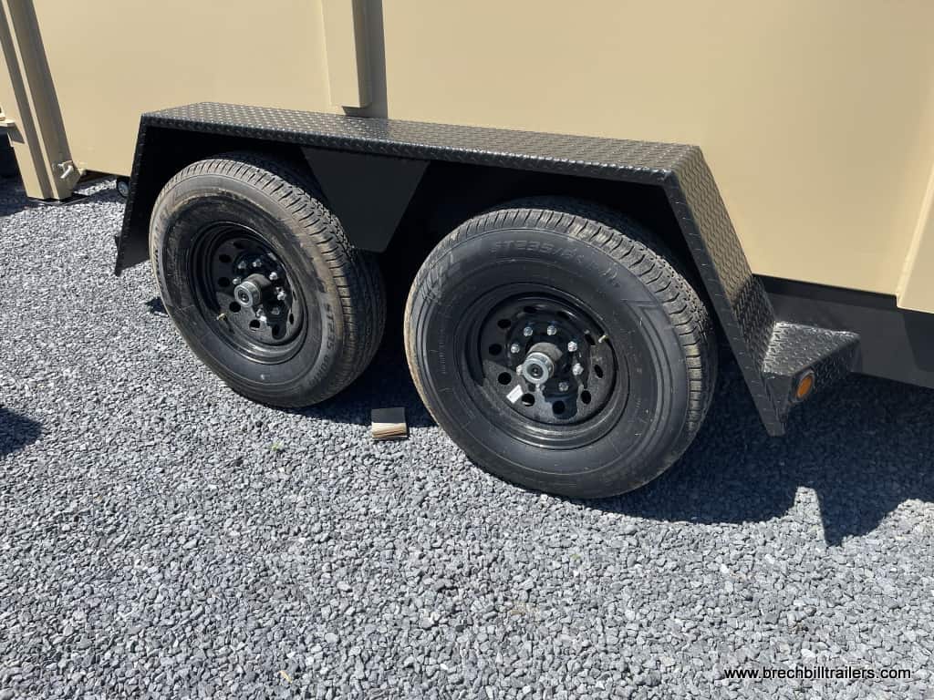 Black wheels on a Brand New trailer