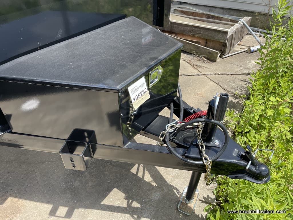 Bwise R Light Duty Deck Over Tandem Axle Low Pro Dump Trailer 6'x10'x10K (DTR610D-10) BLACK, SPARE TIRE MOUNT, BLACK MOD WHEELS