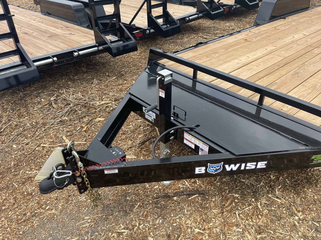 Trailer parked on its jack stand