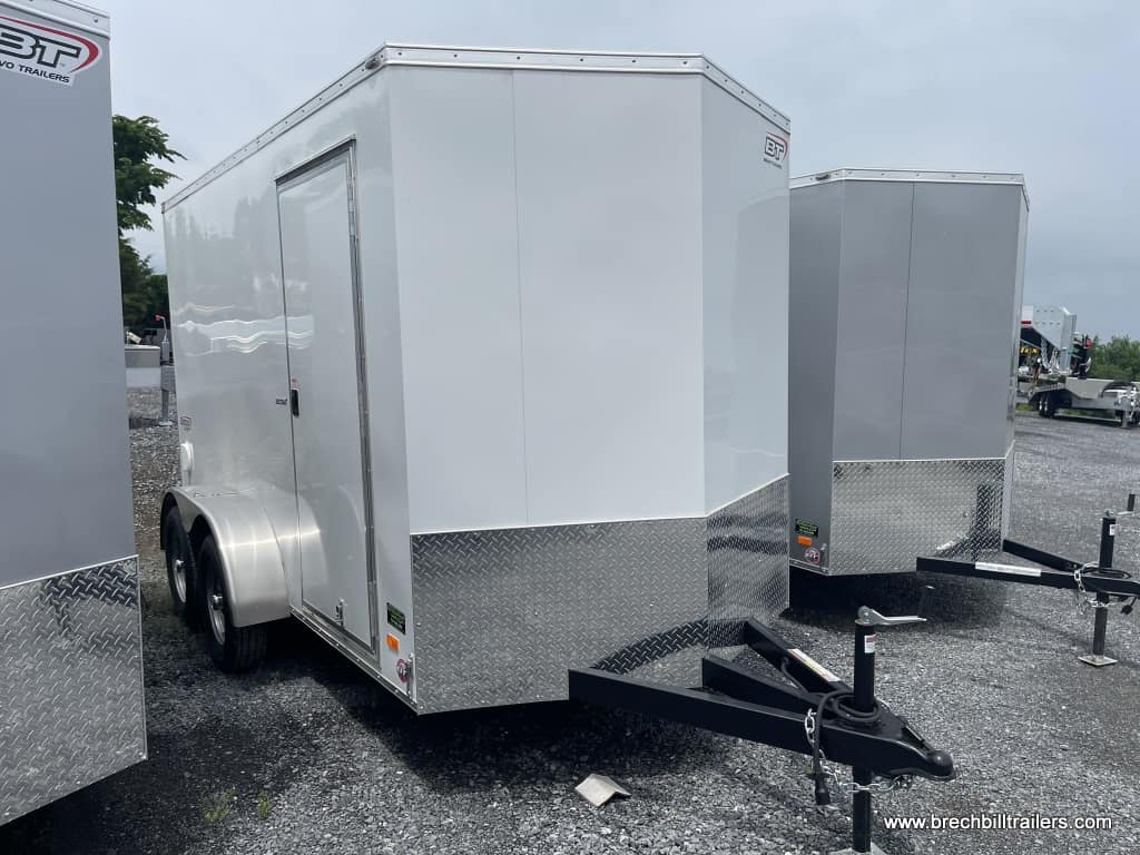 Bravo Scout Enclosed Cargo Trailer - White Steel Frame