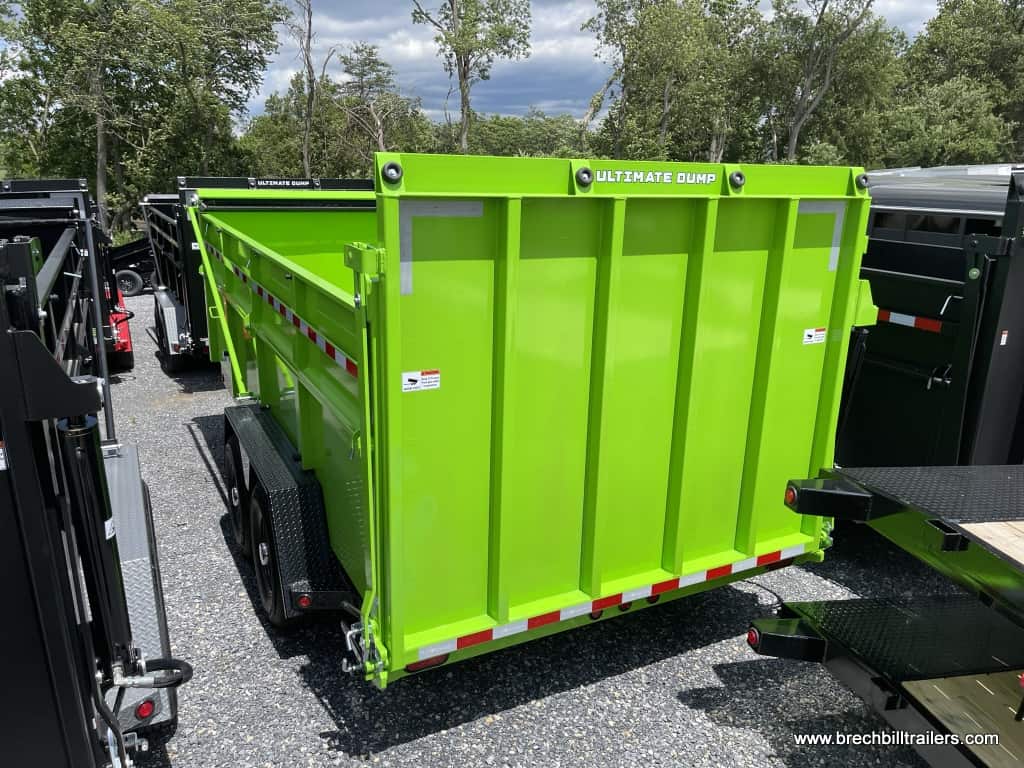Lime Green Bwise DU ultimate dump trailer