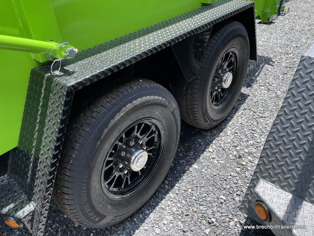 Wheels on the Bwise dump trailer