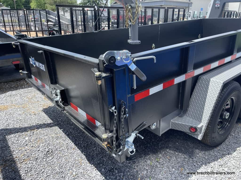 Bwise DLP16 Low Pro Gooseneck Dump Trailer 7'x16'x16K (DLPG16-16) HTONE BLACK BOX WITH HTONE GRAY FRAME
