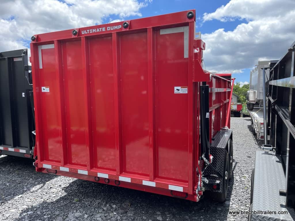 Red Bwise DU 7x14 dump trailer for sale