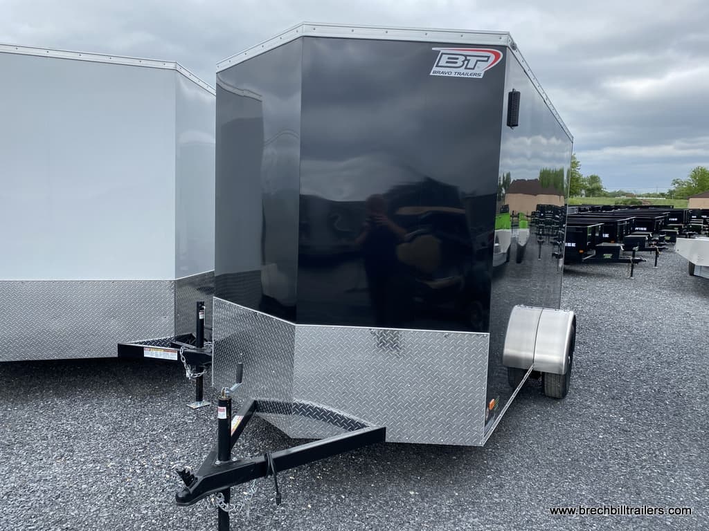 Front of brand new Bravo Scout Enclosed Cargo Trailer