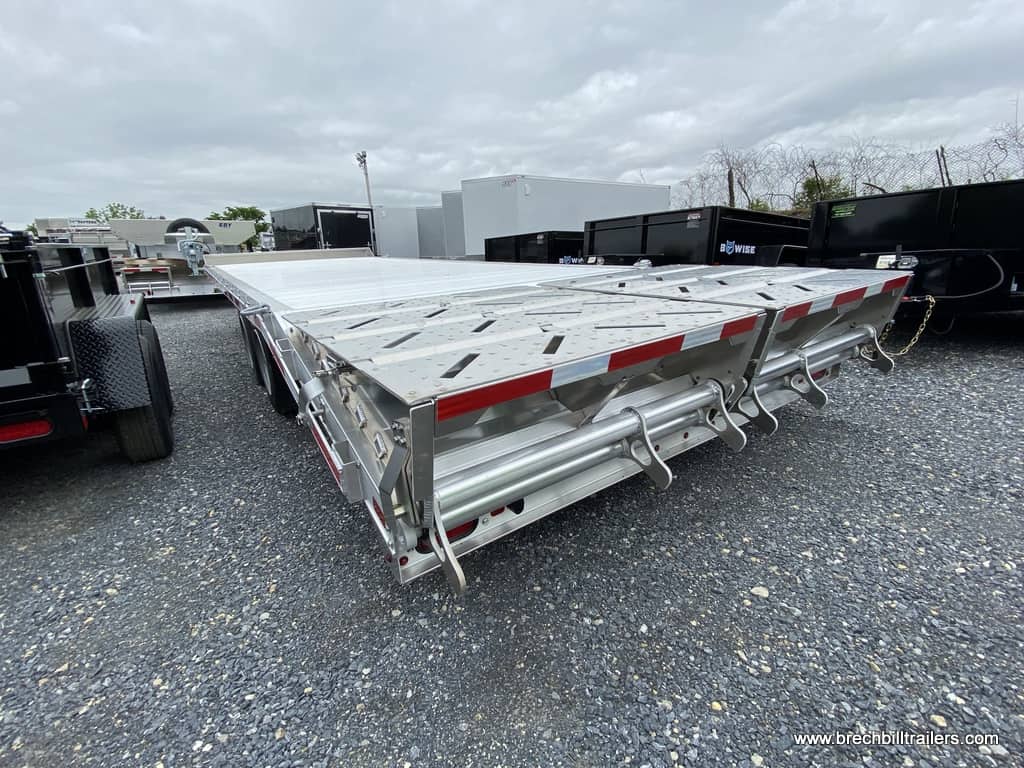 Aluminum ramps on the EBY Deck-Over Equipment Trailer 24'6x102x14K (DO14K25)