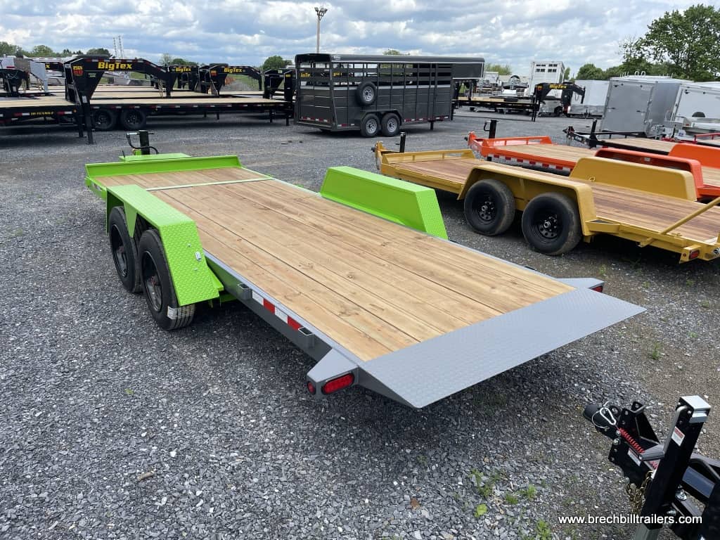 Back view of the Bwise Low Pro Heavy Duty Gravity Tilt Trailer