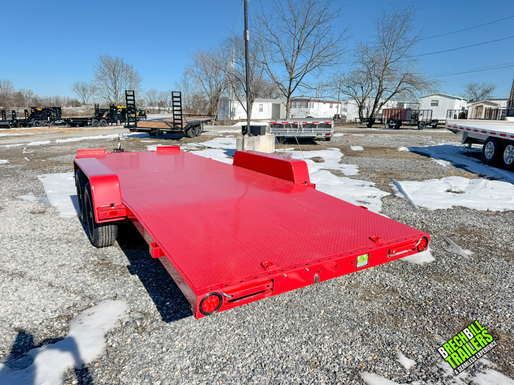 A red Bwise 10K CH Car-Hauler Trailer