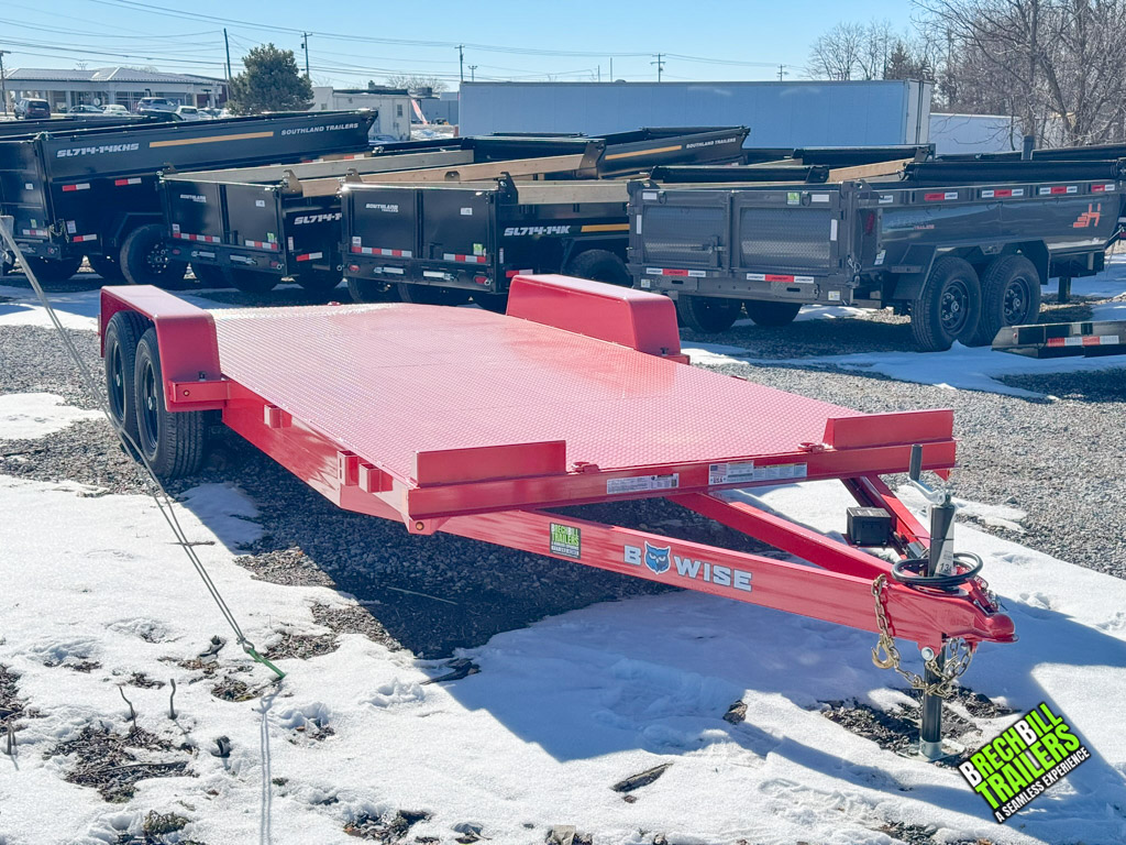 A red 7x20 Bwise 10K CH Car-Hauler Trailer 7x20