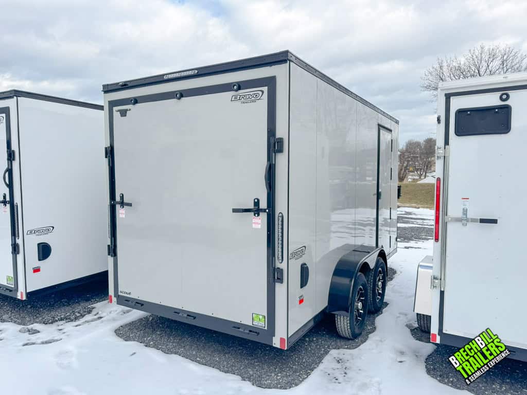 Back ramp door on the Bravo Scout Enclosed Cargo Trailer