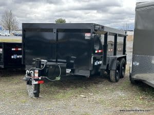 A 7x14 black Bwise 14K LP LE Low Pro Dump Trailer