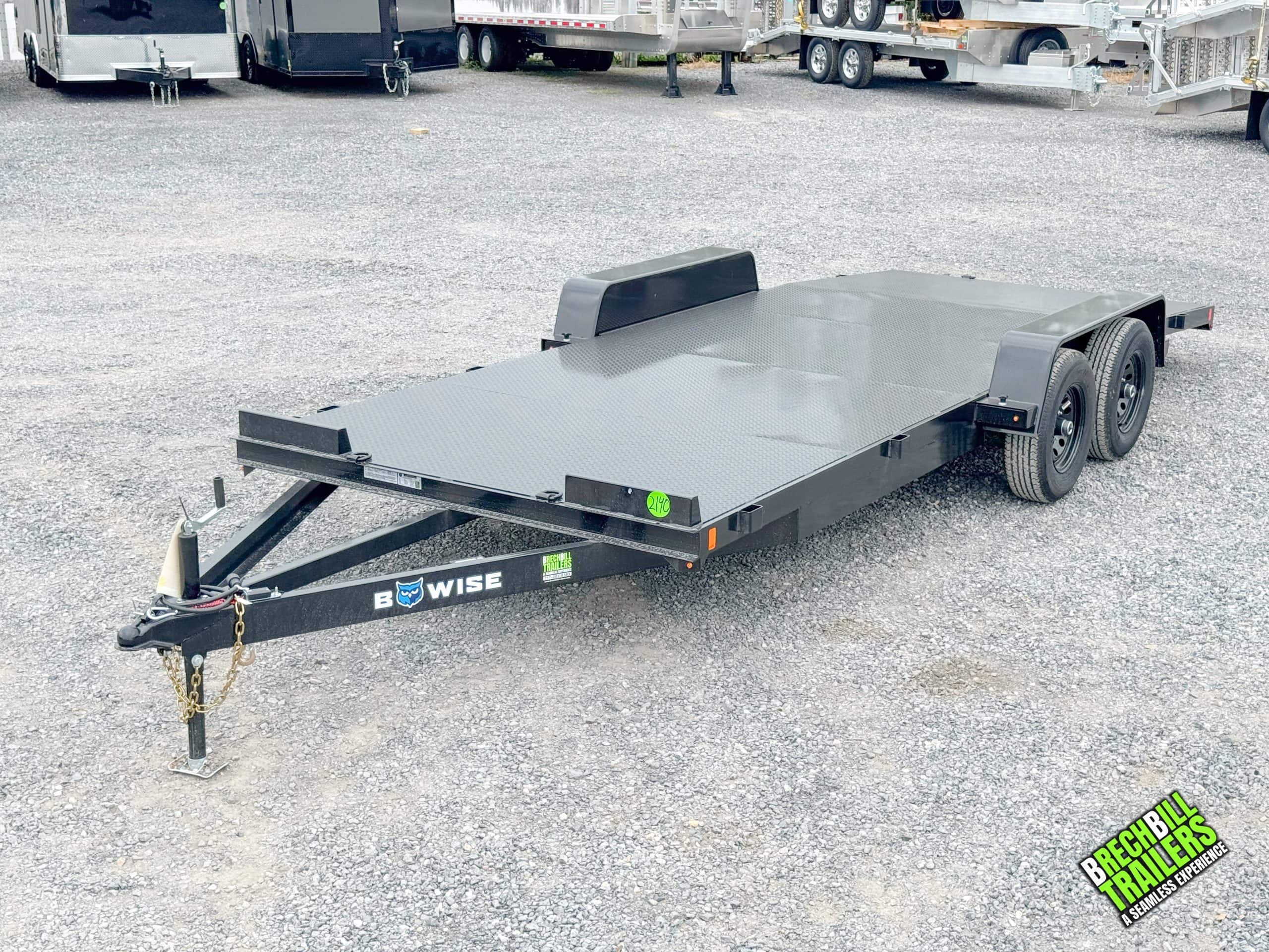 Bwise 10K 7x20 Car Hauler Trailer With Heavy Slide-Out Ramps