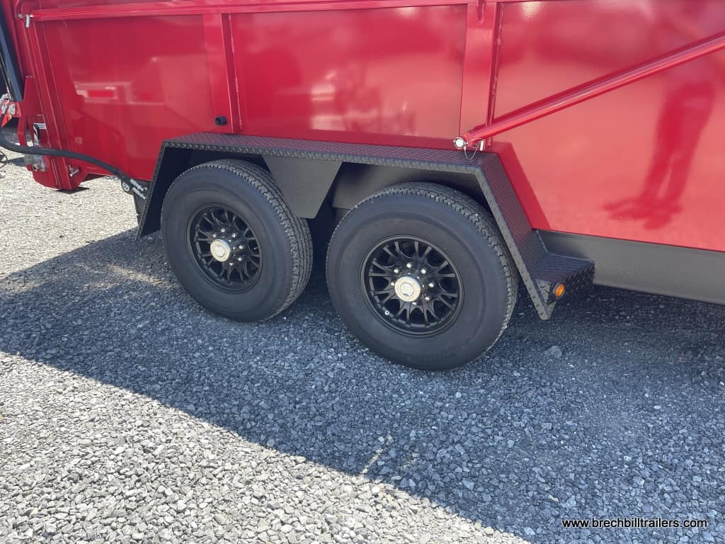 Wheels on the Bwise DU Ultimate Dump Trailer 7’x16’x15.4K (DU16-15)