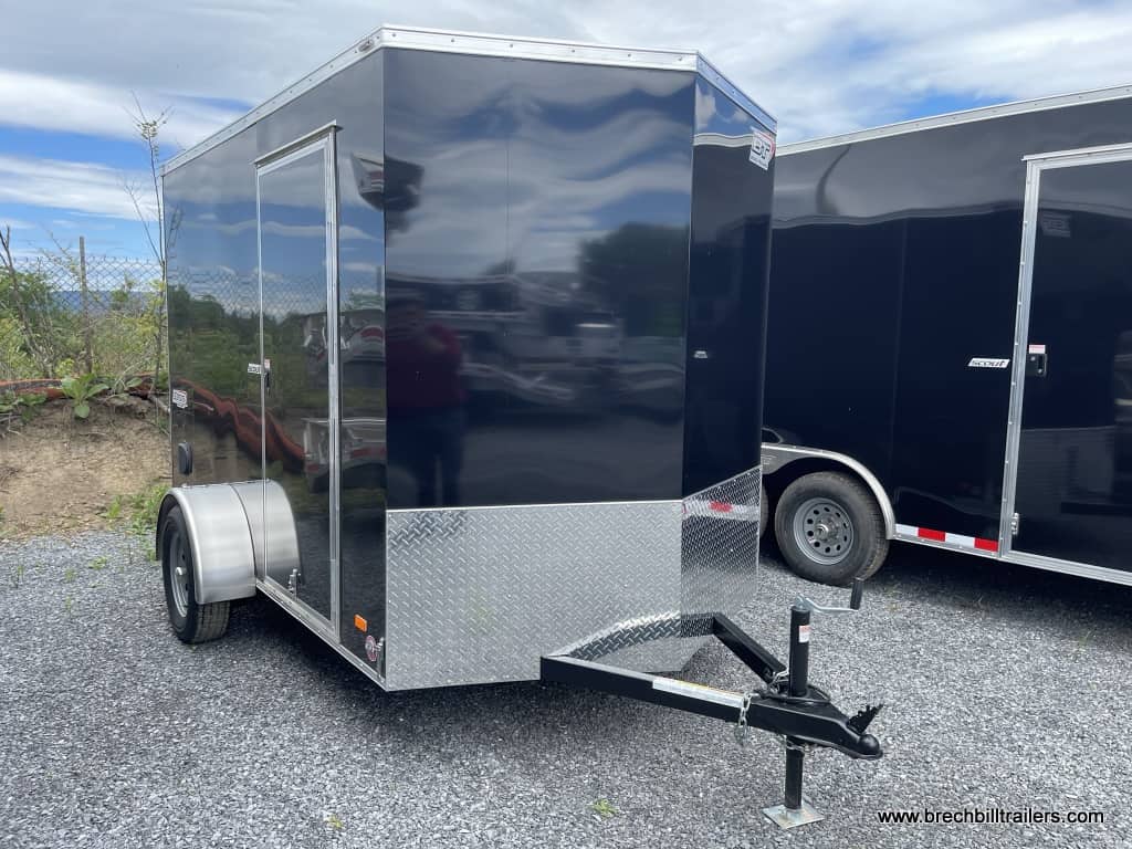 Bravo Scout Enclosed Cargo Trailer with Black Ramp Door