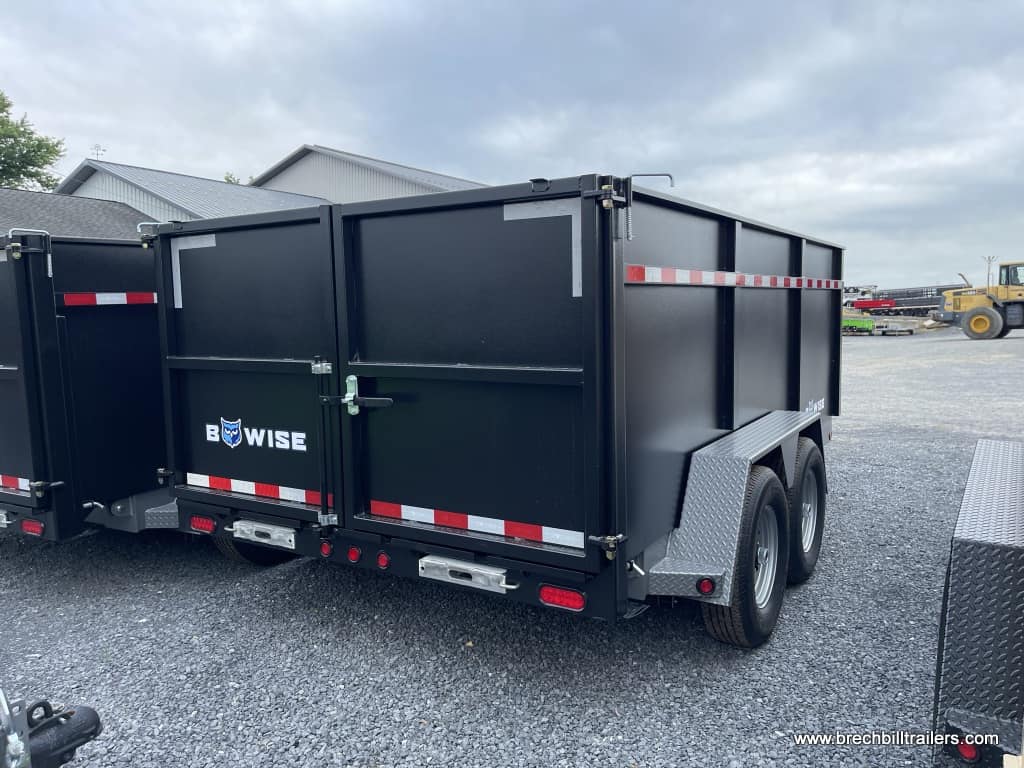 A black dump trailer for sale