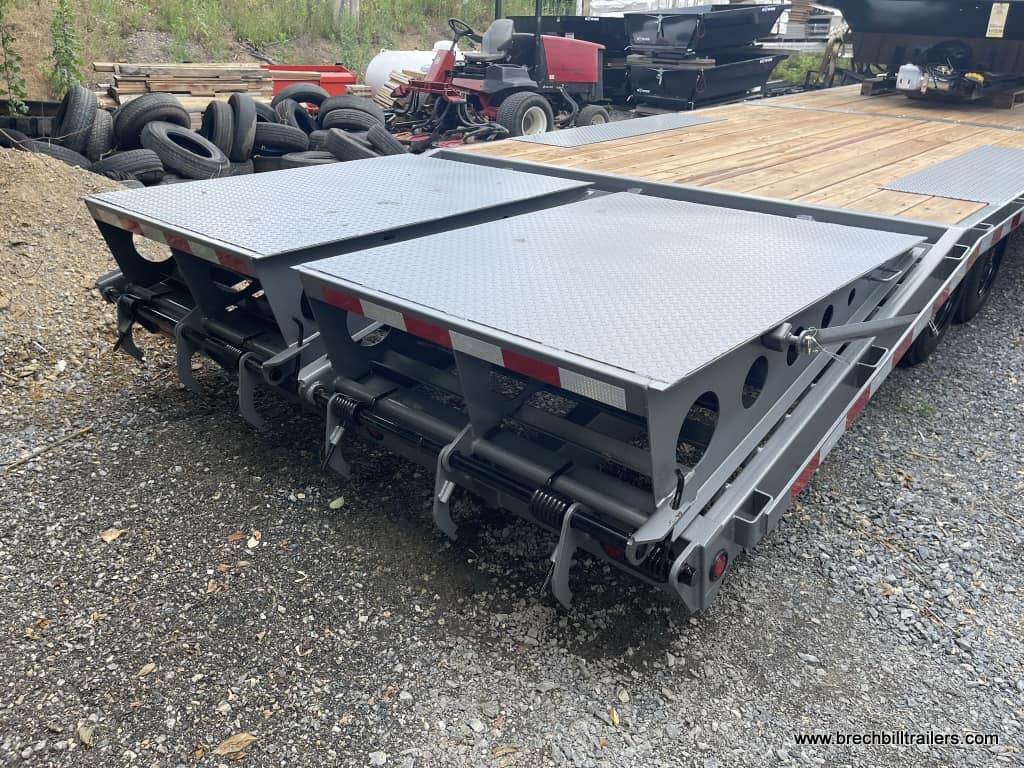 Bwise EH Low Pro Equipment Trailer with gray frame and ramps on the back
