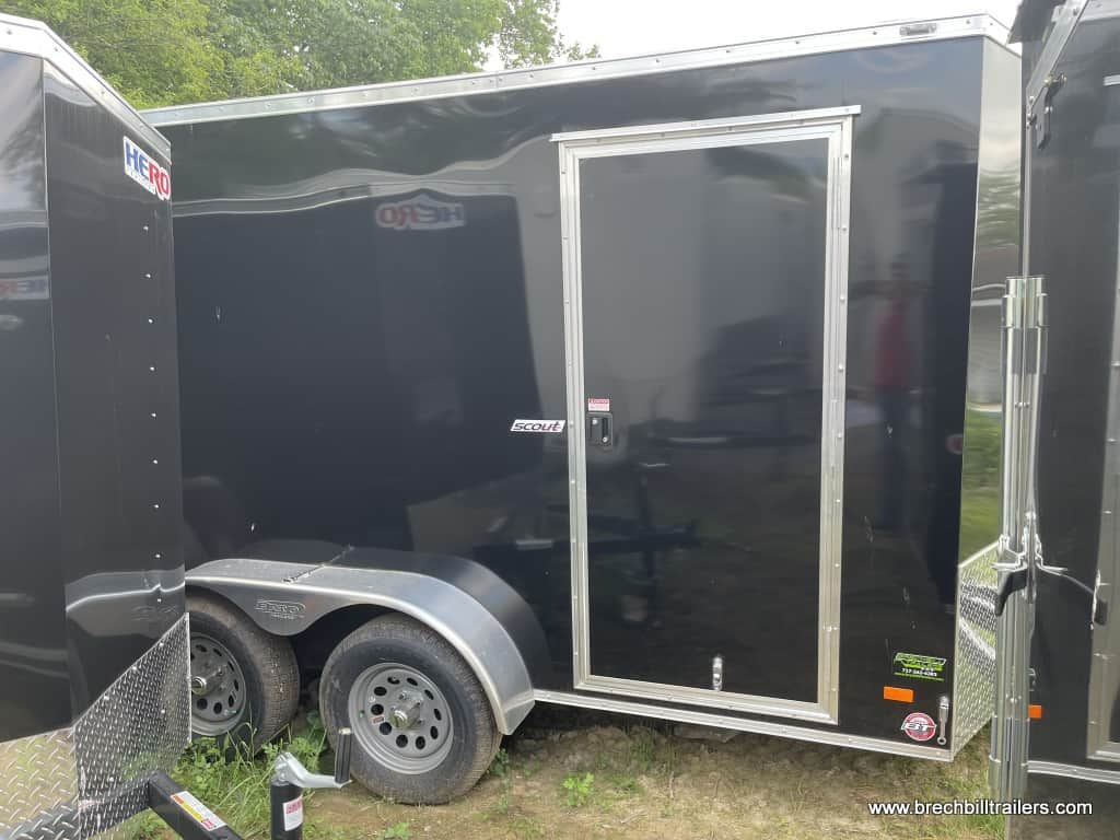 Side door on the Bravo Scout Enclosed Cargo Trailer