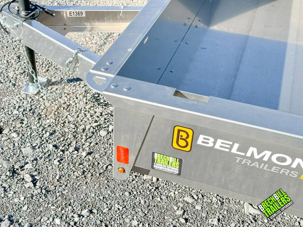 Close up view of the Belmont AIR Aluminum Utility Trailer
