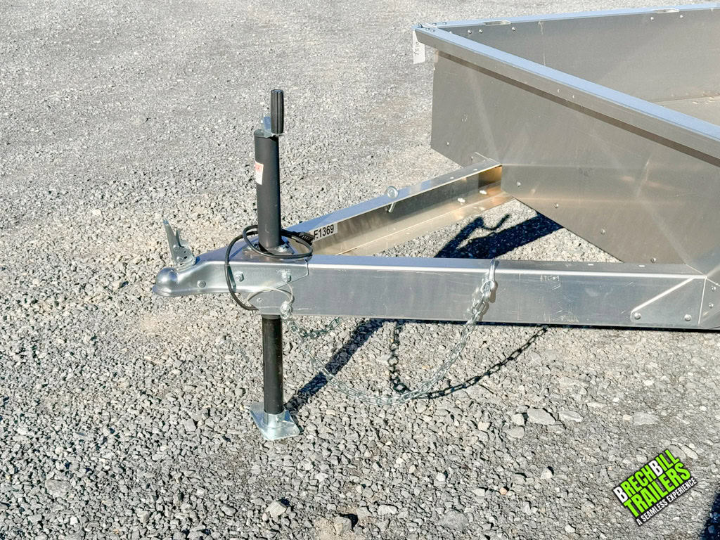 Jack and coupler on the Belmont AIR Aluminum Utility Trailer