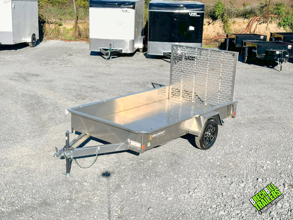 A Belmont AIR Aluminum Utility Trailer for sale at the Brechbill Trailers lot.