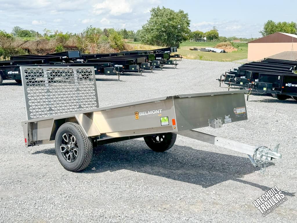 Front view of the Belmont AIR Aluminum Utility Trailer