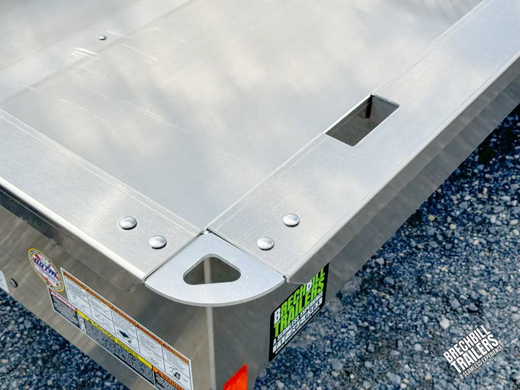 Close view of the Belmont AIR Aluminum Utility Trailer