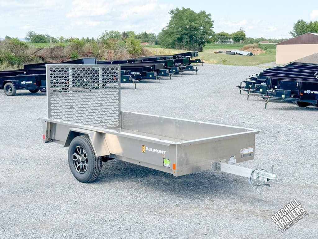 Belmont AIR Aluminum Utility Trailer parked for sale on a sunny day