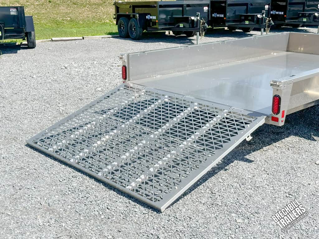 Trailer with ramp down for demonstration.