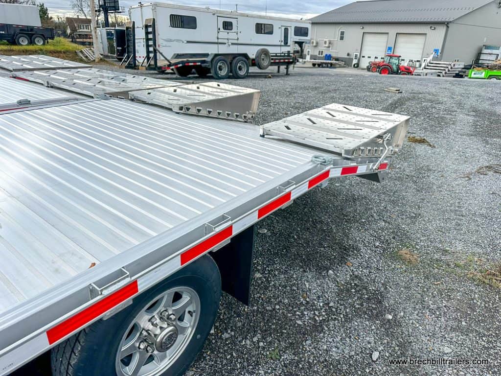 Ramps on the EBY Deck-Over 14K Equipment Trailer
