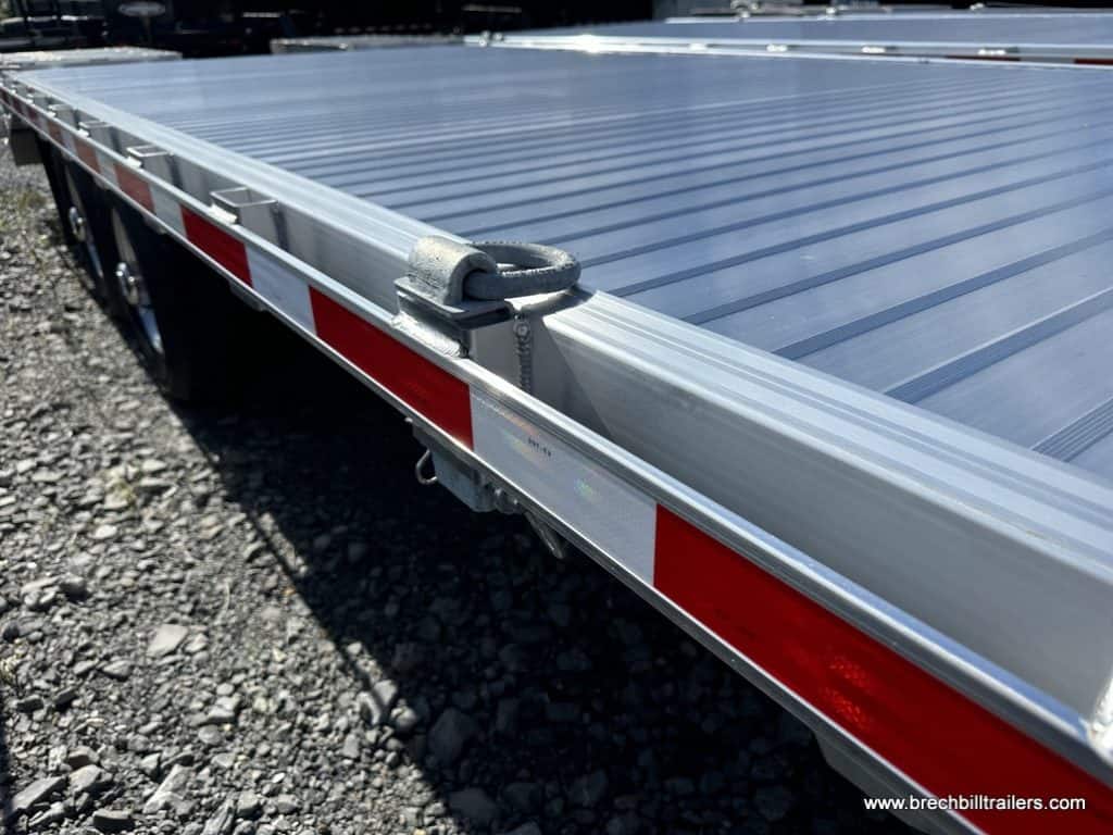 D rings on the side of trailer for securing cargo.