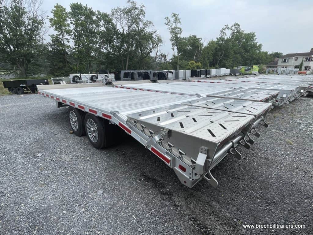 Back ramps on the EBY aluminum trailer.
