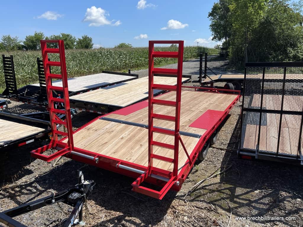 Ladder ramps on the Bwise Gooseneck Deck Over Equipment Trailer