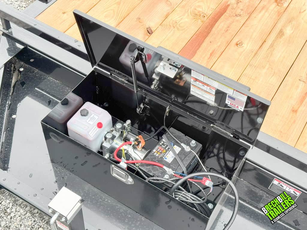 Hydraulic pump and battery box