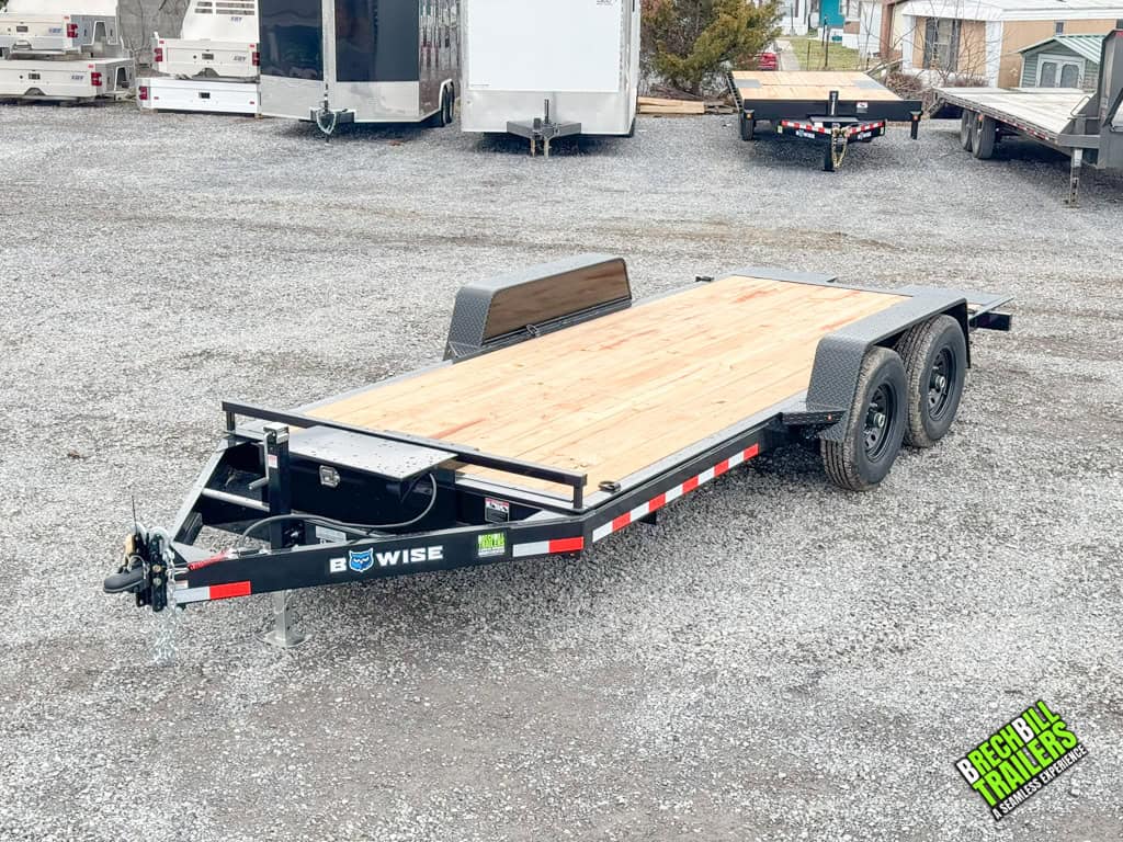 A parked Bwise 14K Hydraulic Tilt Trailer