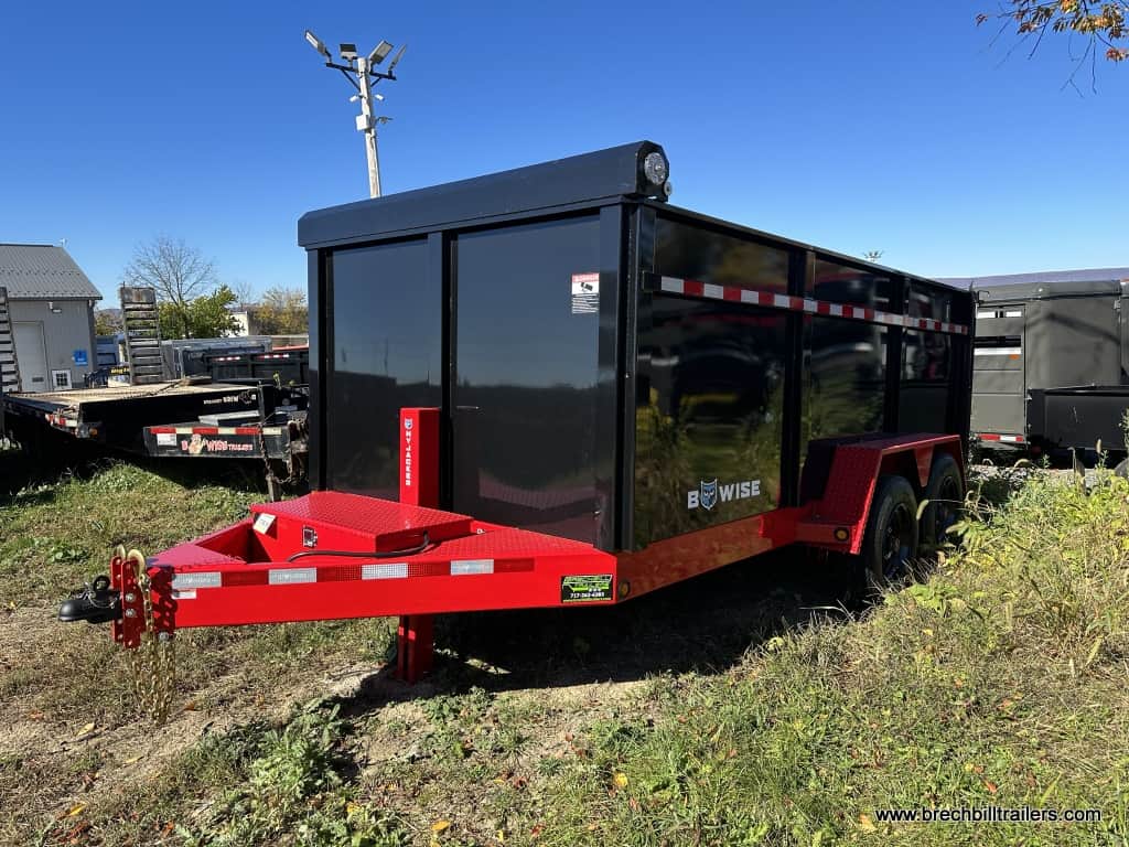 Full view of the Bwise DLP Heavy Duty Dump Trailer 7’x14’x17.6K (DLP14-17-H)