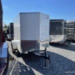 Bravo Scout Enclosed Cargo Trailer White Steel Frame
