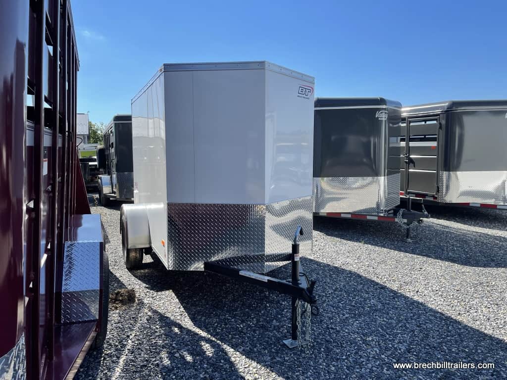 Bravo Scout Enclosed Cargo Trailer White Steel Frame