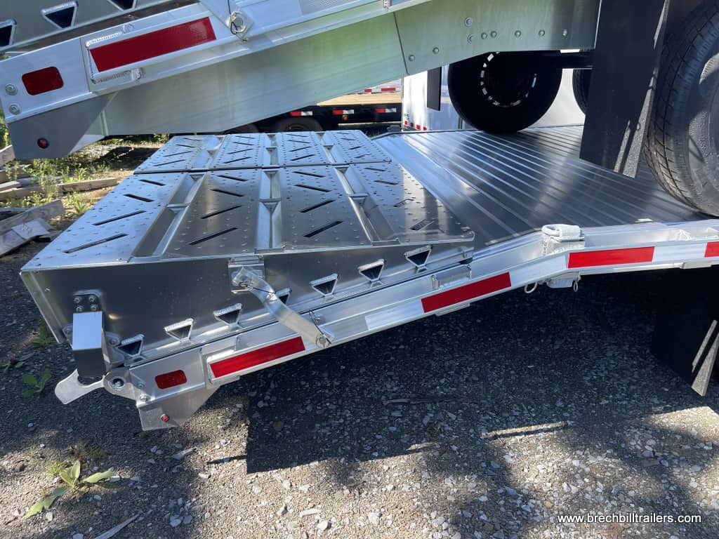 Ramps on the back of the trailer