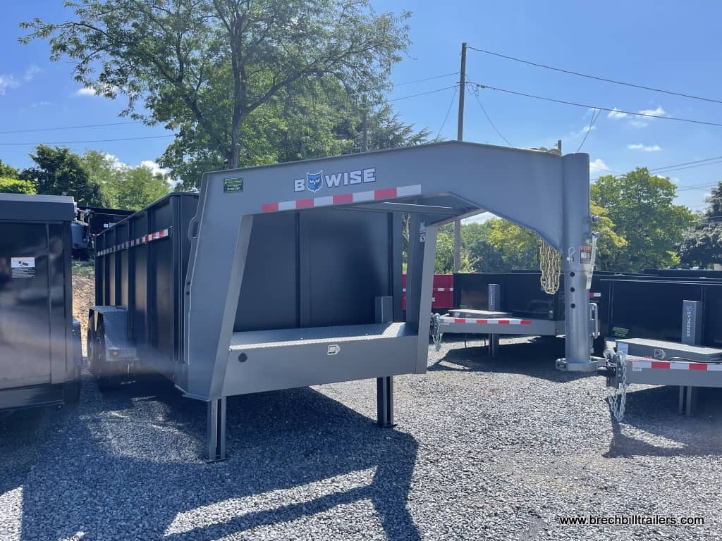 A brand new Bwise dump trailer