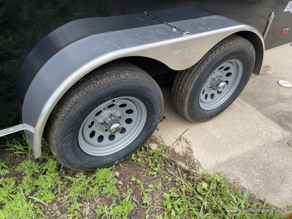 Bravo Scout Enclosed Cargo Trailer wheels