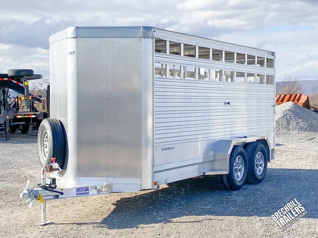 A 16ft EBY 10K Maverick LS Livestock Trailer.