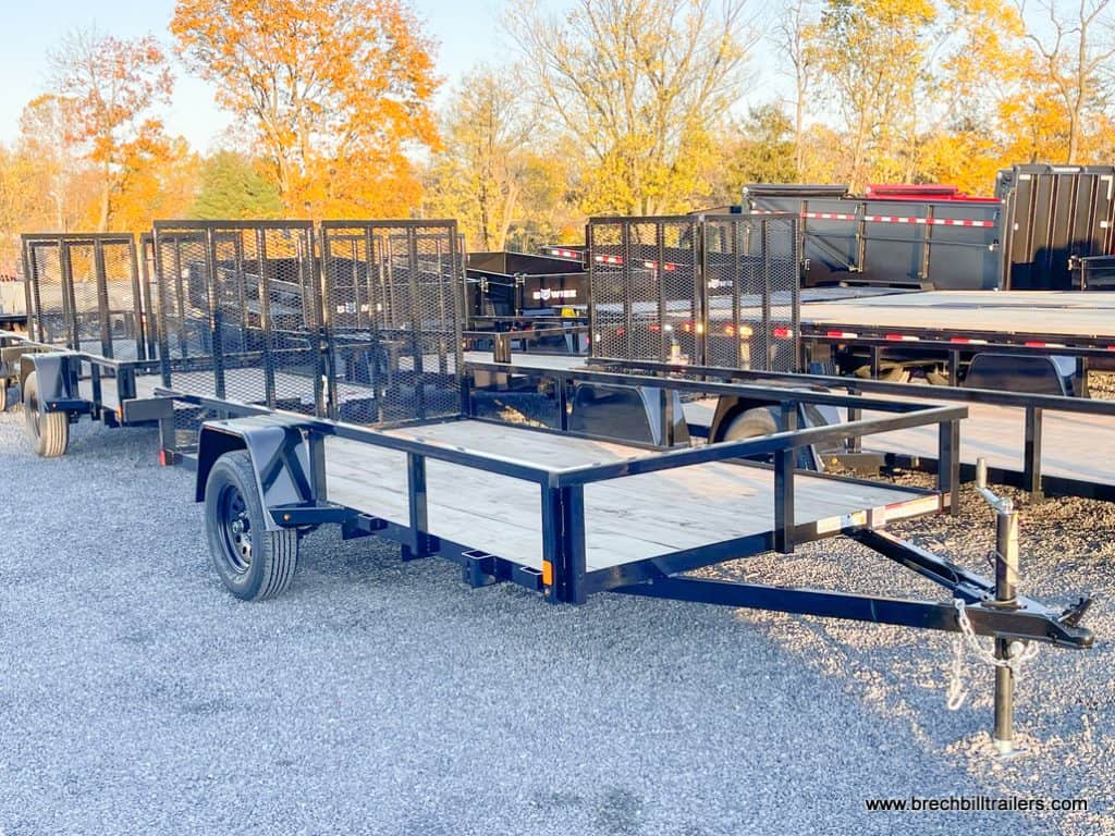 A bunch of Bwise UT 3K Utility Landscape Trailers for sale.