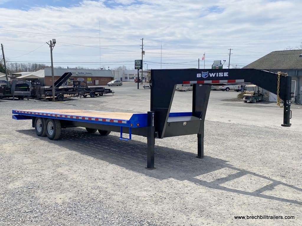 Bwise Hydraulic Tilt-Deck Trailer with a blue frame