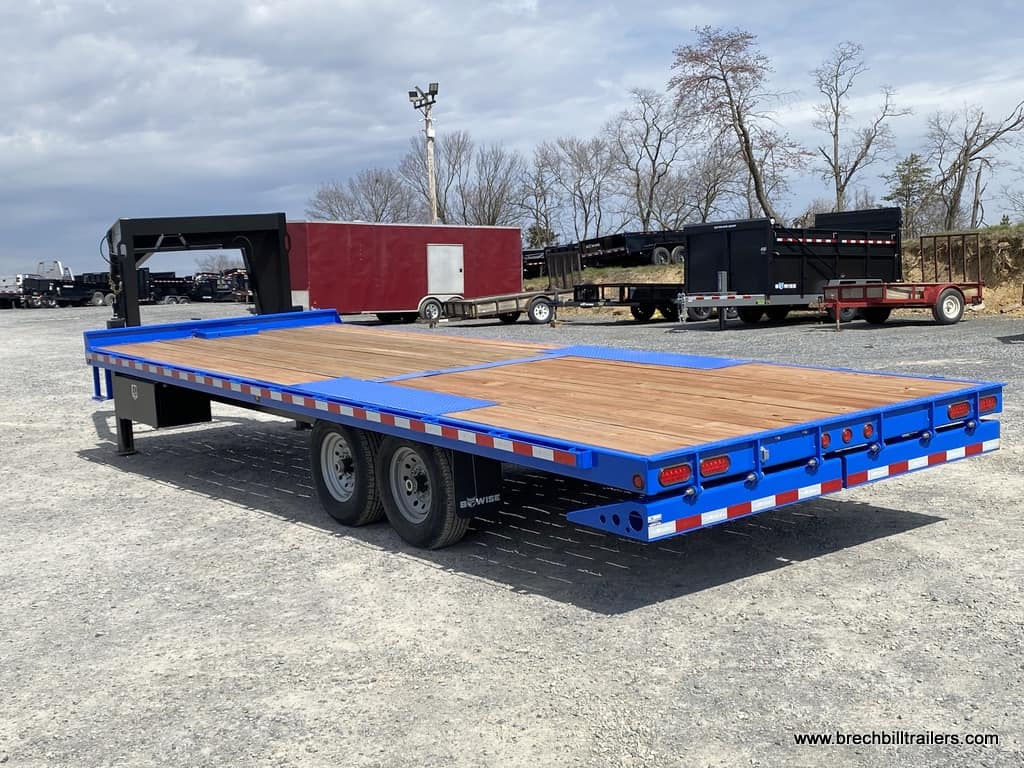 Blue Bwise Hydraulic Tilt-Deck Trailer with 24ft deck