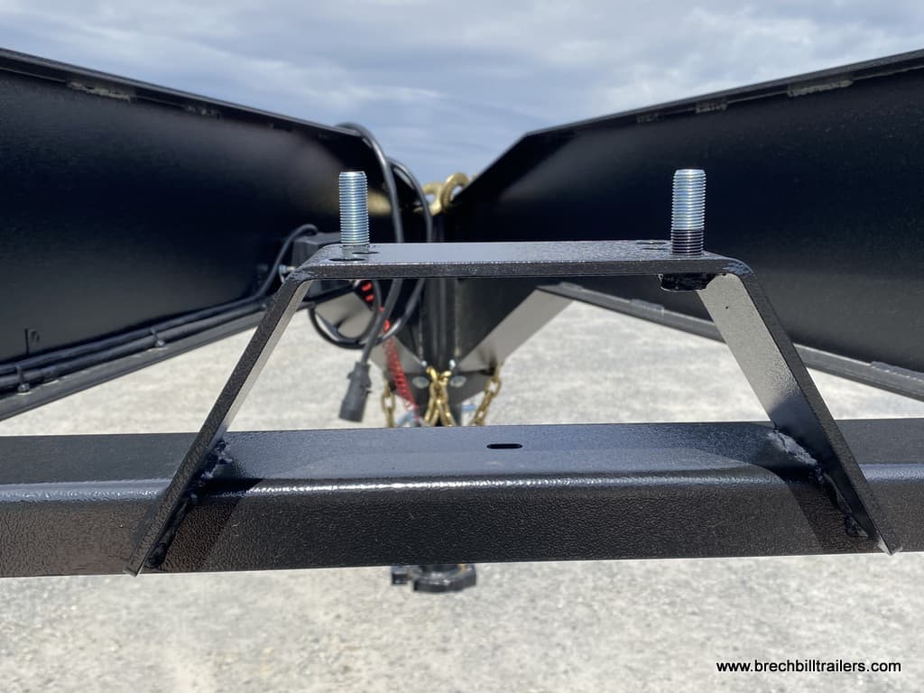 The gooseneck area on the Bwise trailer